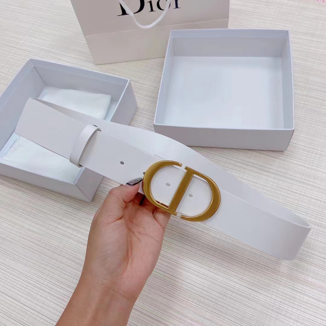 Dior Leather Belt With 'CD' Buckle - DopestKickz