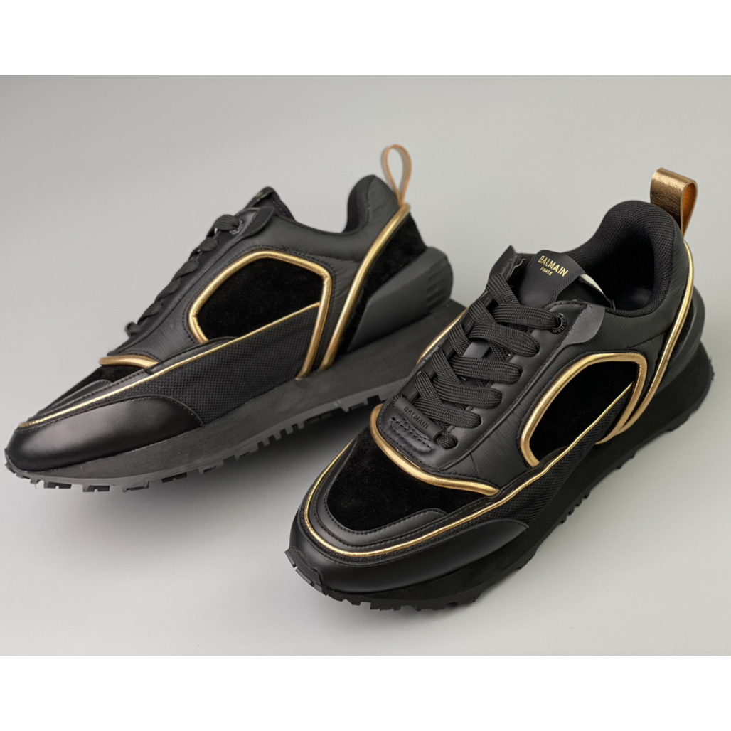 Balmain Velvet Nylon And Mesh Racer Low-Top Sneakers - DopestKickz