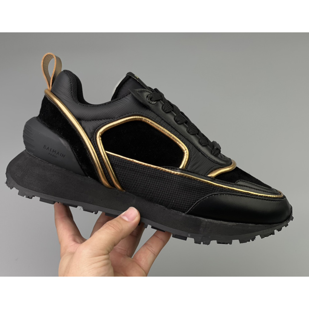 Balmain Velvet Nylon And Mesh Racer Low-Top Sneakers - DopestKickz