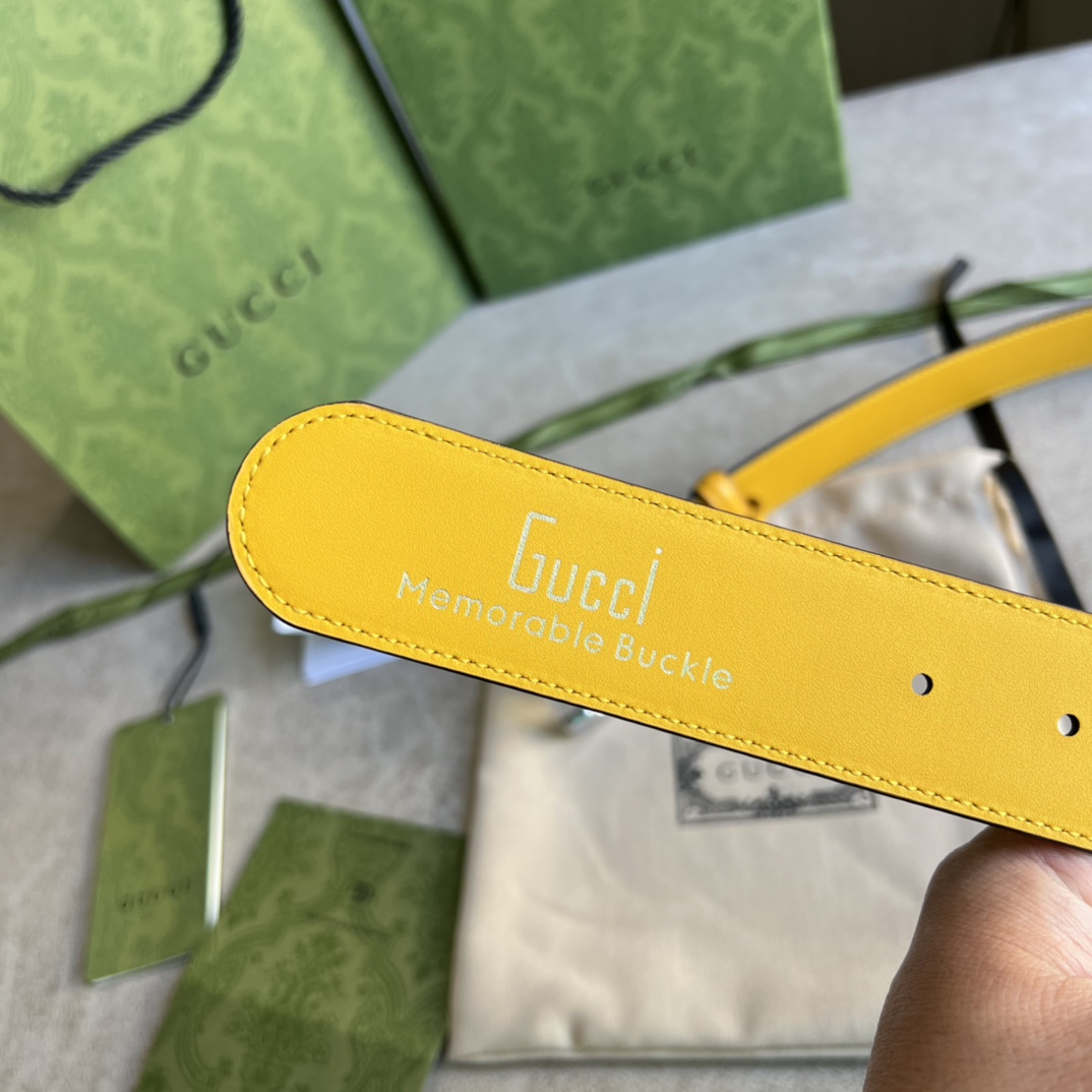 Gucci Two-Tone Belt With G Buckle - DopestKickz