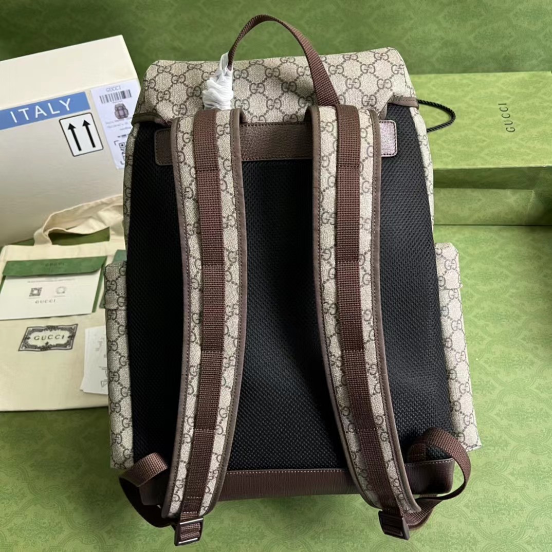 Gucci GG Skateboard Backpack With Web - DopestKickz