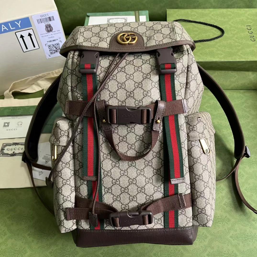Gucci GG Skateboard Backpack With Web - DopestKickz