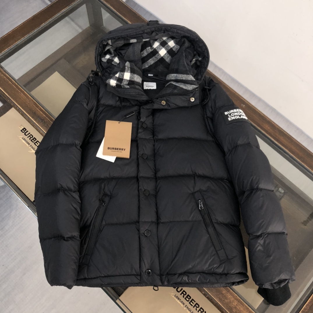 Burberry Hooded Quilted Nylon Down Jacket With Detachable Sleeves - DopestKickz