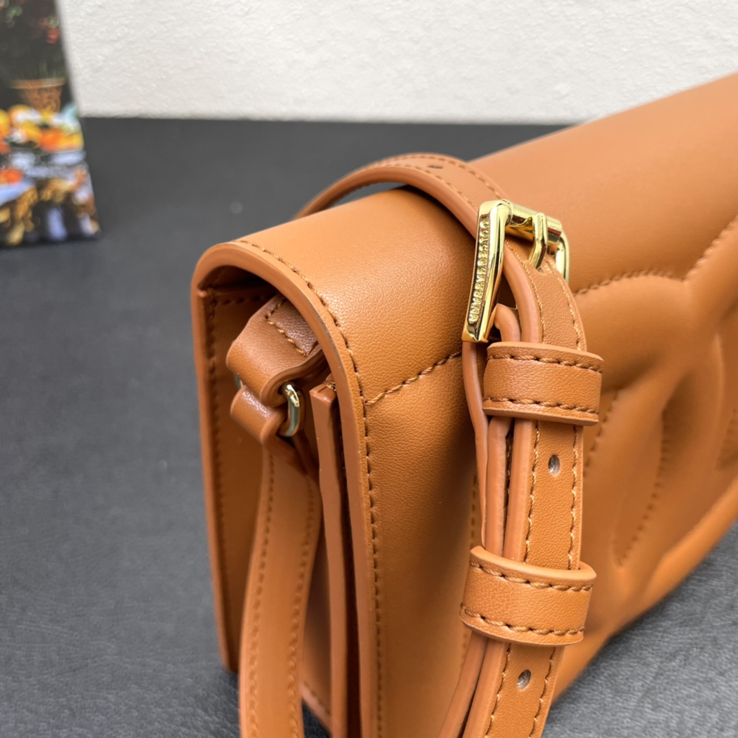 Dolce & Gabbana Calfskin DG Logo Crossbody Bag(20-16-5cm) - DopestKickz