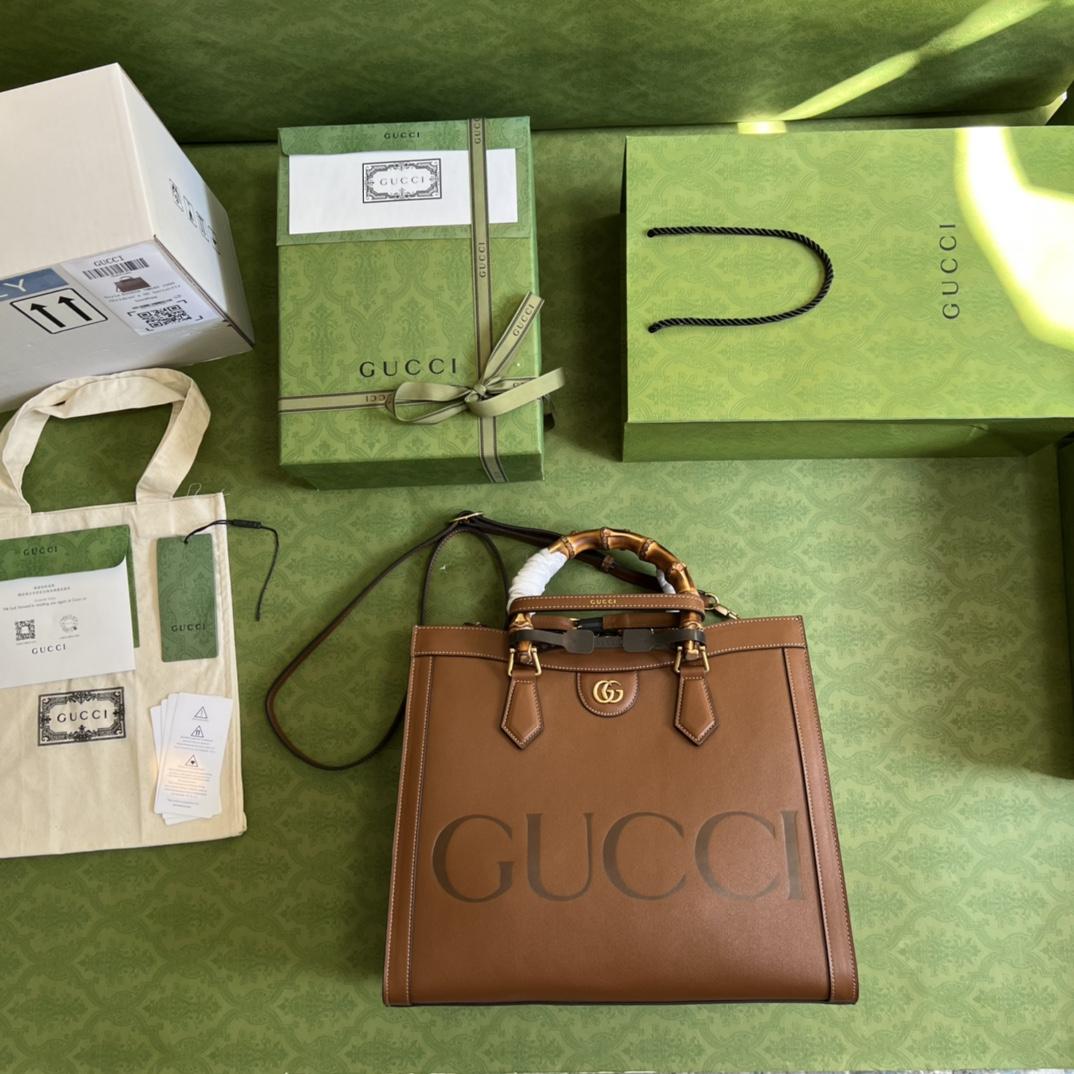 Gucci Diana Medium Top Handle Bag(35-30-14cm) - DopestKickz