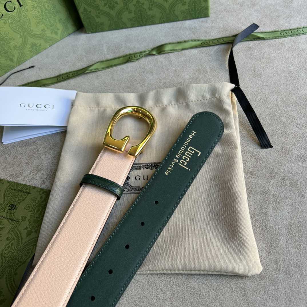 Gucci Two-Tone Belt With G Buckle - DopestKickz