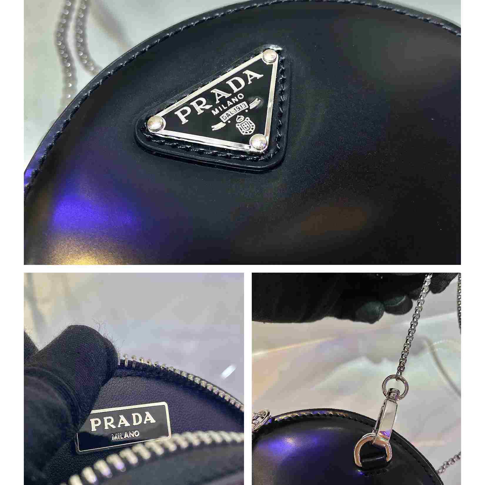 Prada Logo Leather Shoulder Bag(12-12-2cm) - DopestKickz