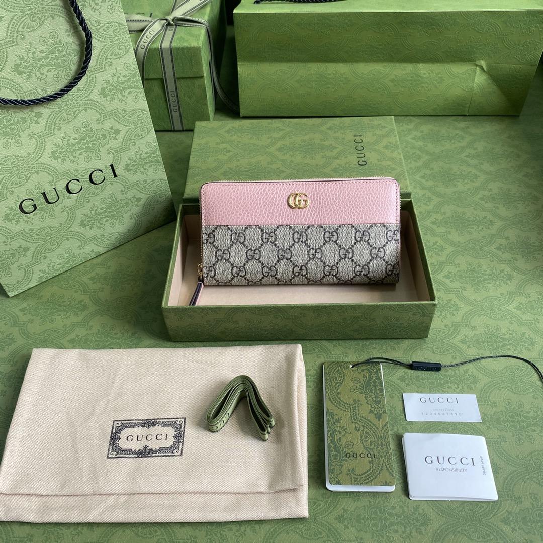 Gucci GG Marmont Zip Around Wallet(19-10-3.5cm)    - DopestKickz