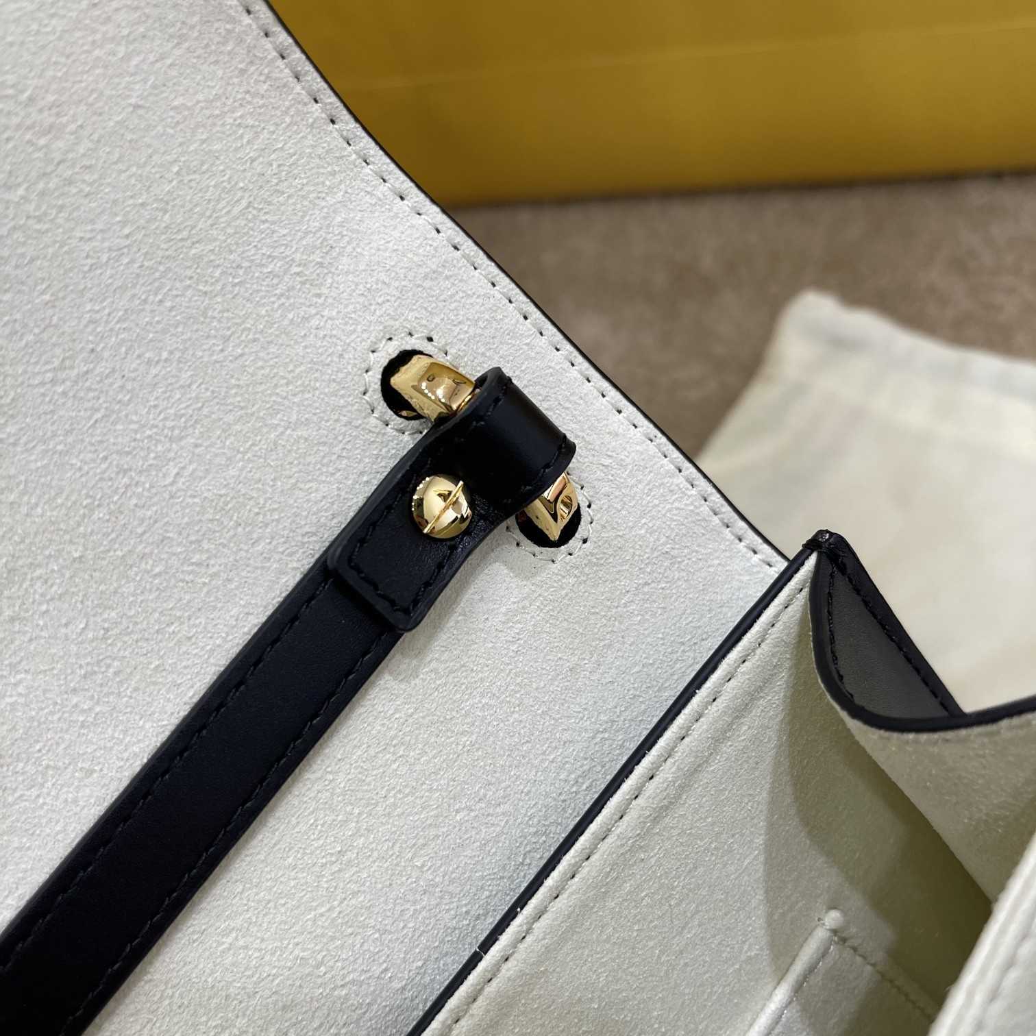 Fendi Kan I Black Leather Bag (25-17-10cm)   - DopestKickz