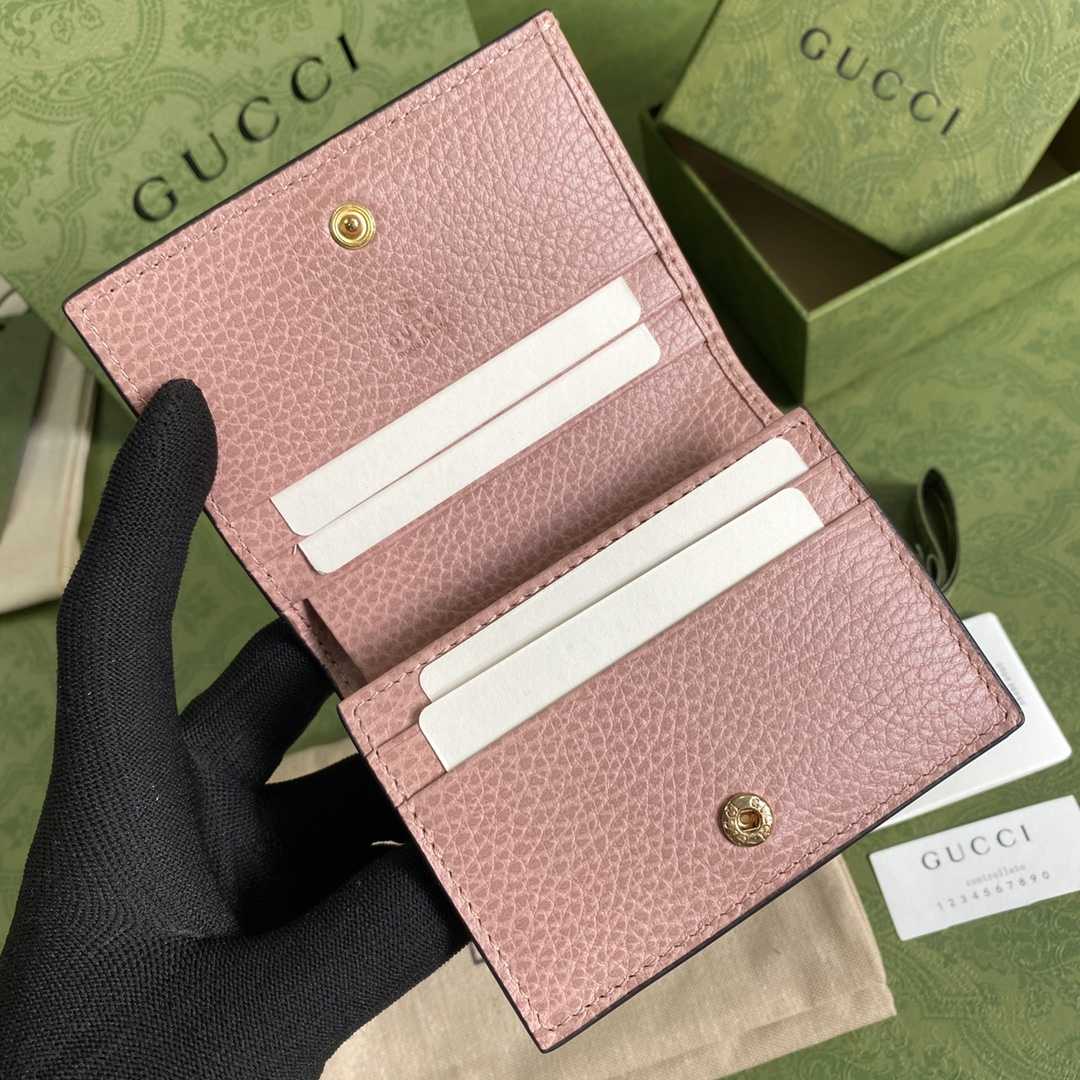 Gucci GG Marmont Card Case Wallet(11-9-3cm)    - DopestKickz