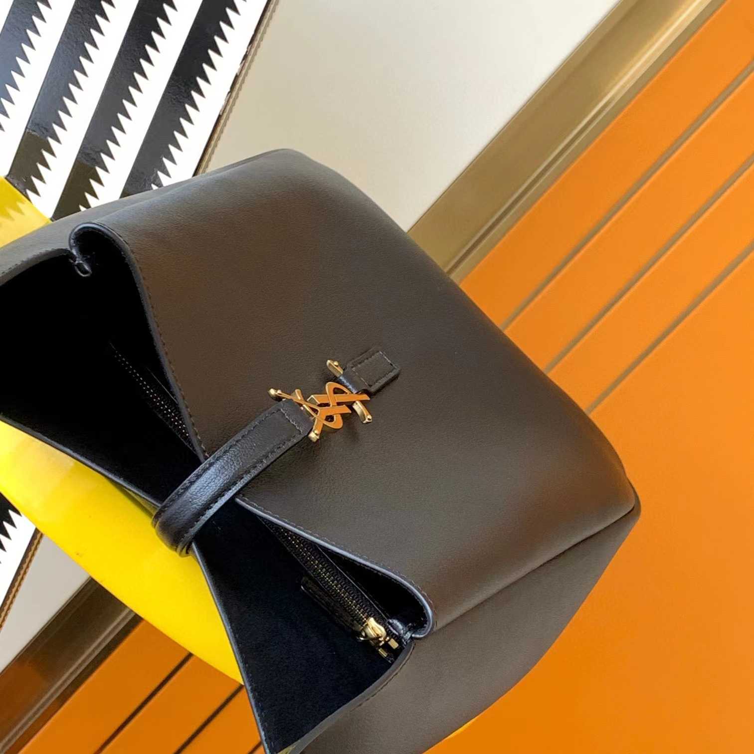 Saint Laurent LE 5 À 7 Soft Small Hobo Bag In Smooth Leather - DopestKickz