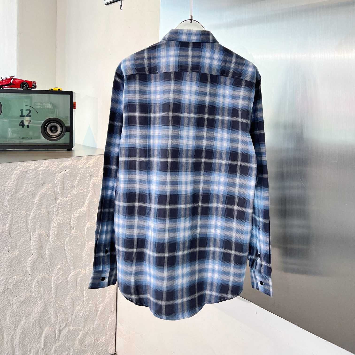 Burberry Chingford Classic Fit Embroidered Logo Ombre Check Button-Up Shirt  - DopestKickz