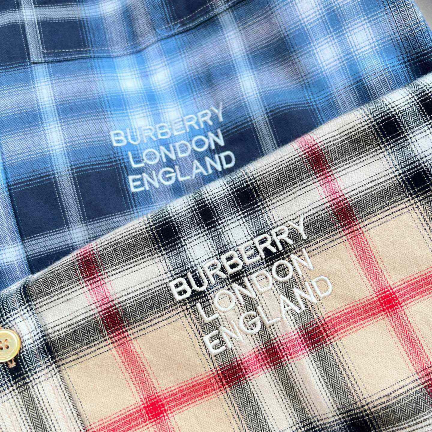 Burberry Chingford Classic Fit Embroidered Logo Ombre Check Button-Up Shirt  - DopestKickz