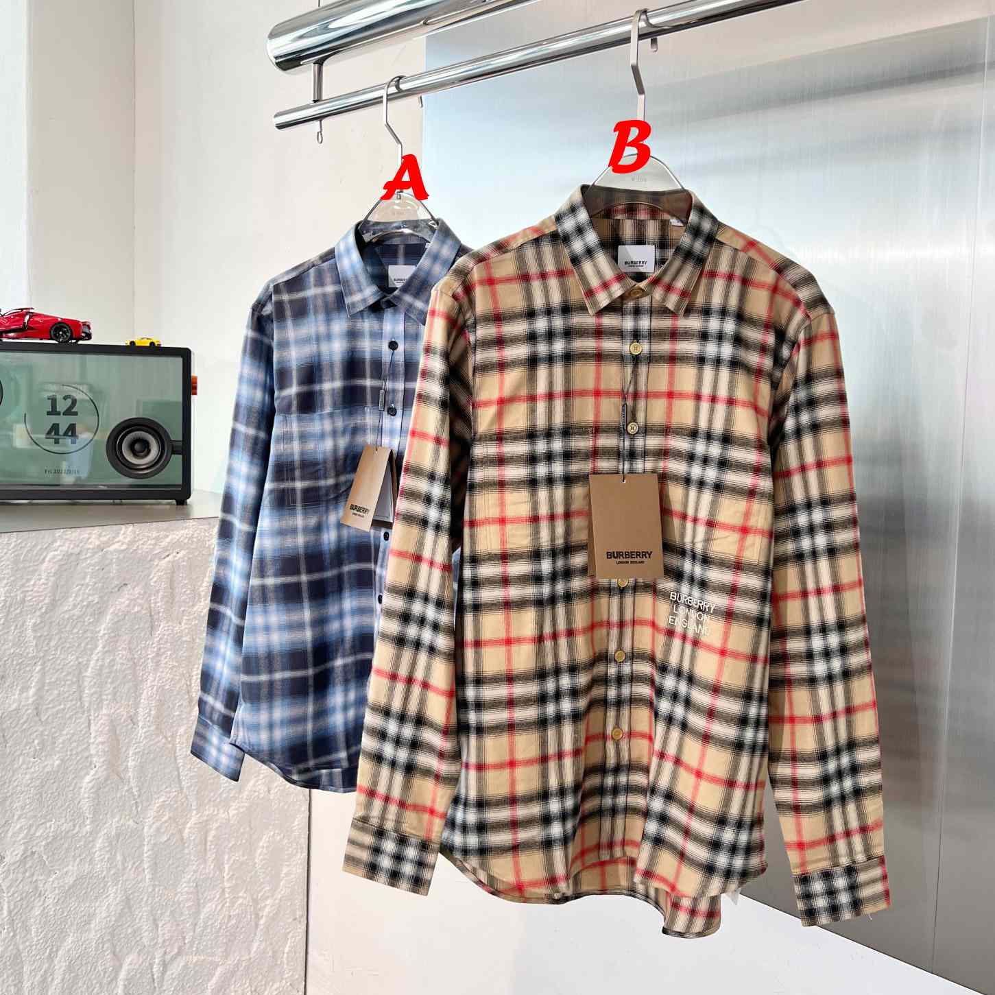 Burberry Chingford Classic Fit Embroidered Logo Ombre Check Button-Up Shirt  - DopestKickz