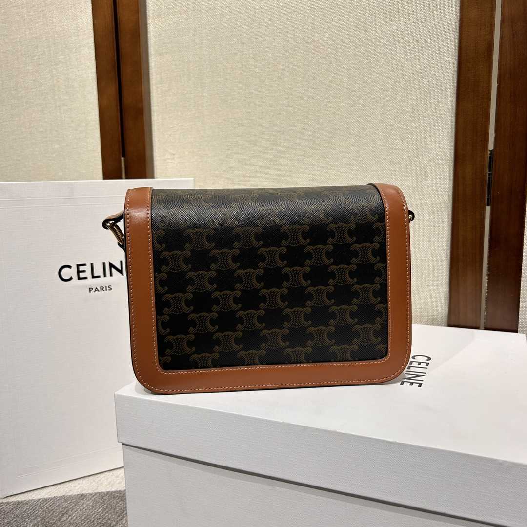 Celine Classique Triomphe Bag In Triomphe Canvas And Calfskin - DopestKickz
