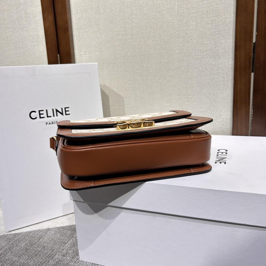 Celine Classique Triomphe Bag In Triomphe Canvas And Calfskin - DopestKickz