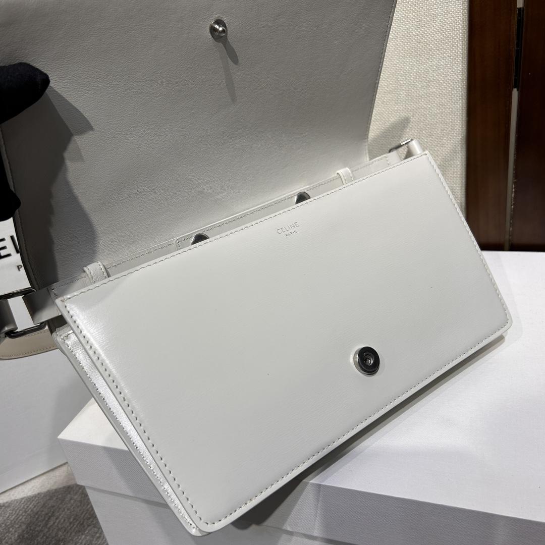 Celine Trapeze Triomphe Bag In Shiny Calfskin - DopestKickz