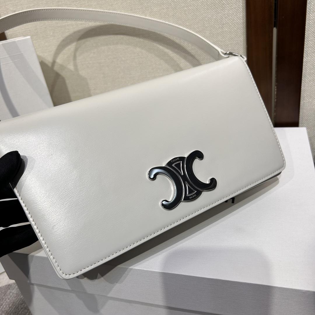 Celine Trapeze Triomphe Bag In Shiny Calfskin - DopestKickz