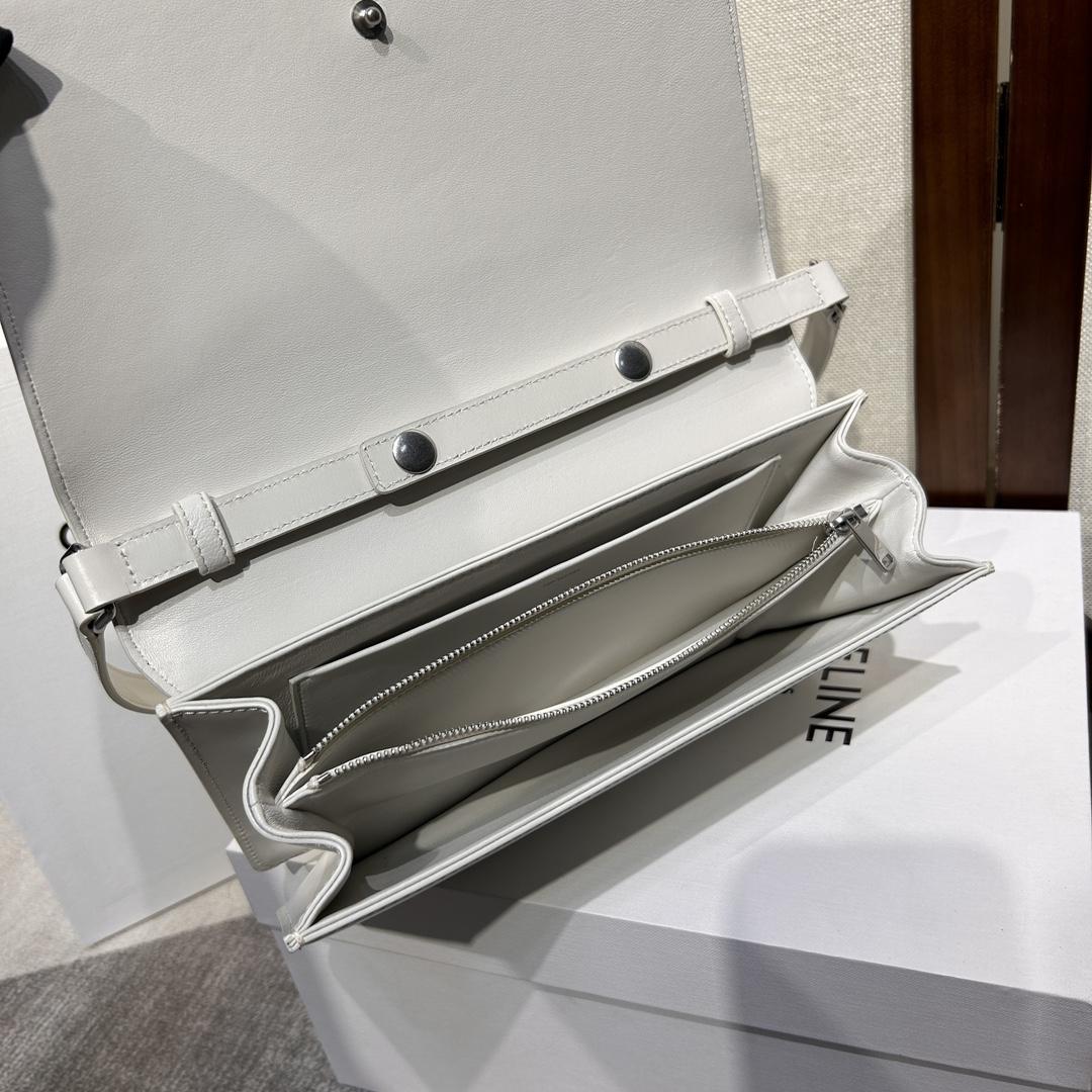 Celine Trapeze Triomphe Bag In Shiny Calfskin - DopestKickz