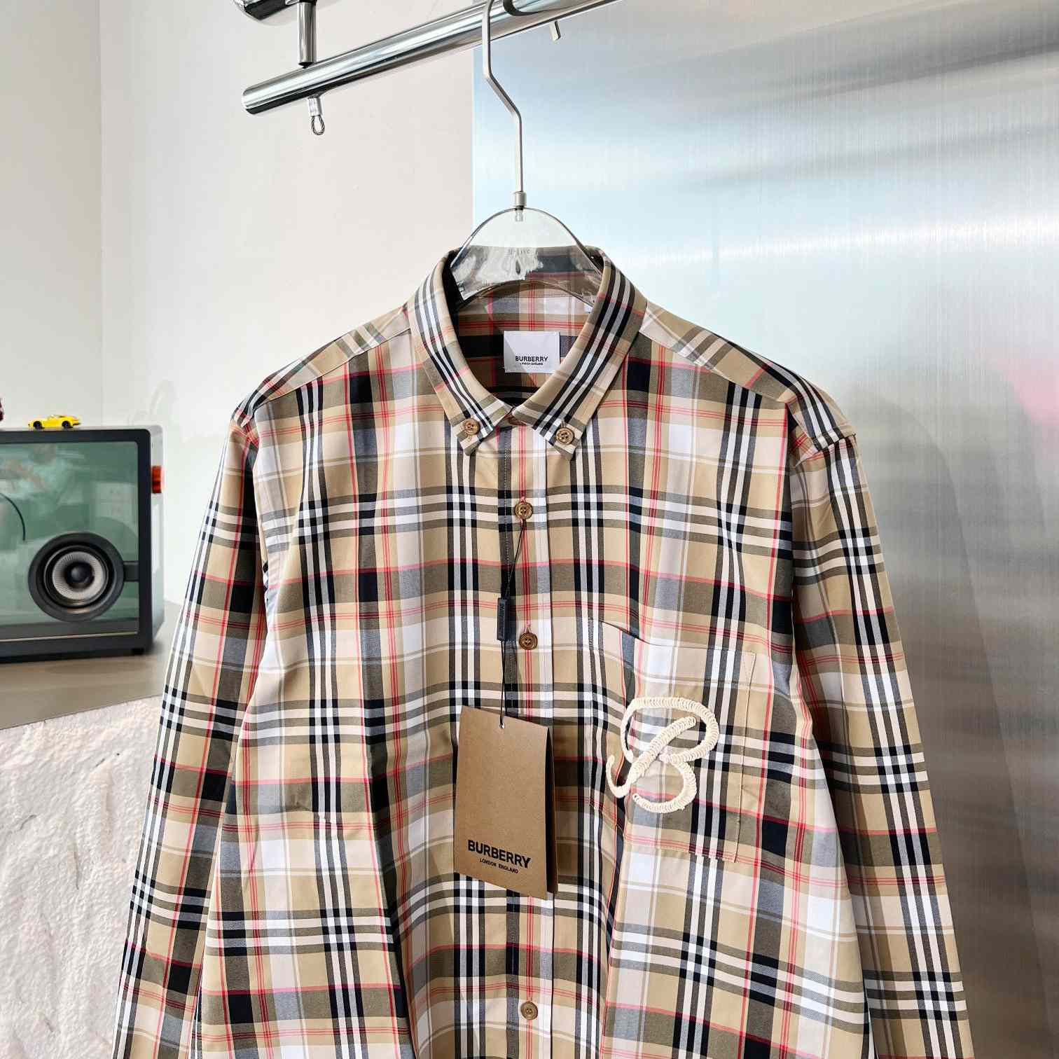 Burberry Check Cotton Poplin Shirt - DopestKickz