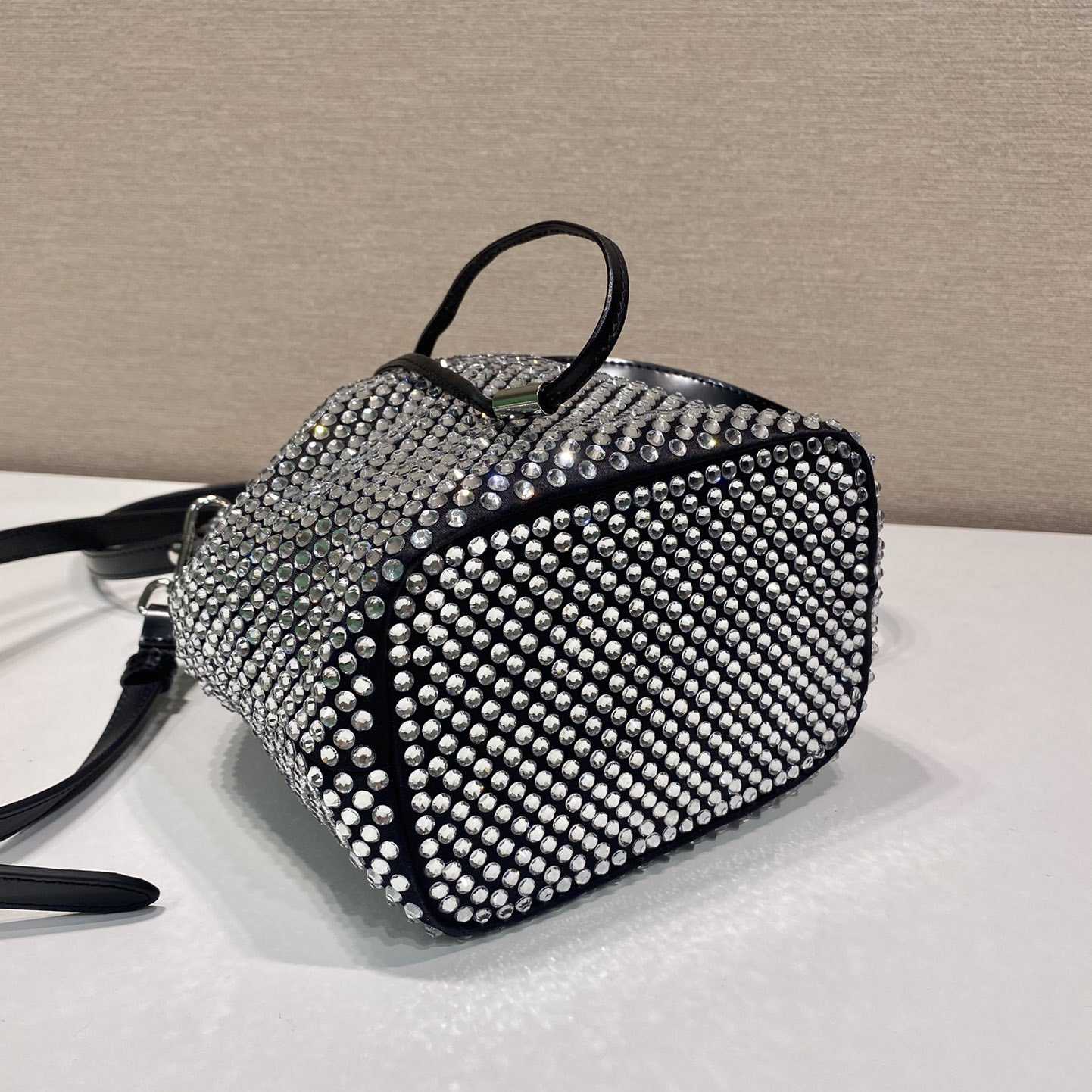 Prada Satin Mini-Bag With Crystals(16-21-10cm) - DopestKickz