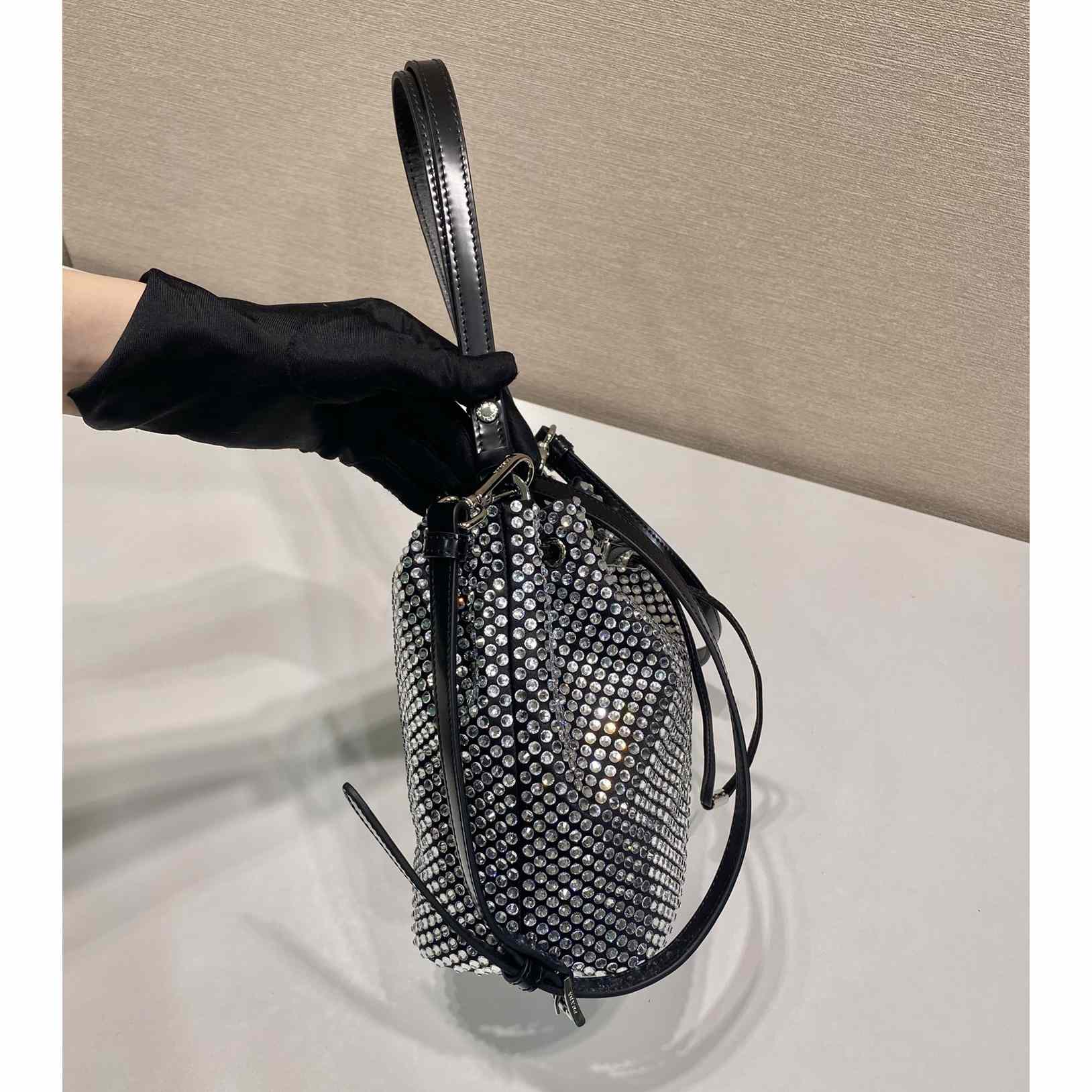 Prada Satin Mini-Bag With Crystals(16-21-10cm) - DopestKickz