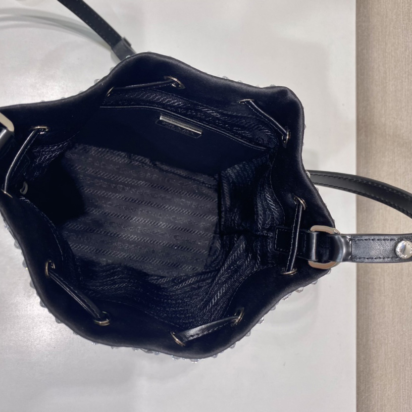 Prada Satin Mini-Bag With Crystals(16-21-10cm) - DopestKickz
