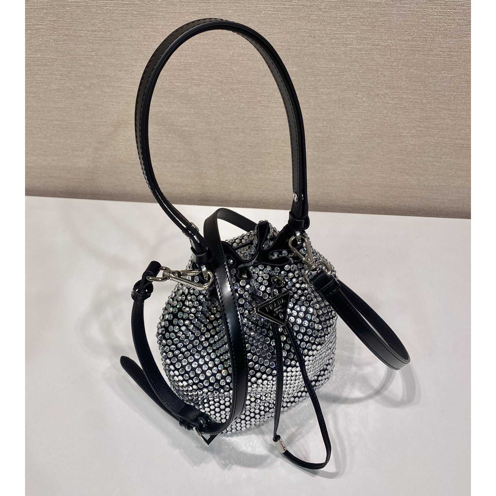 Prada Satin Mini-Bag With Crystals(16-21-10cm) - DopestKickz