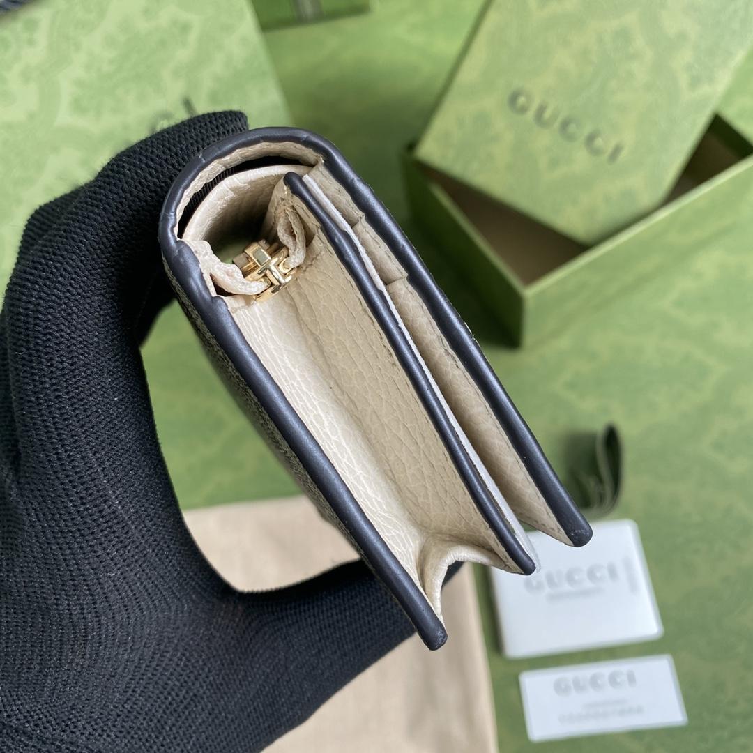 Gucci GG Marmont Card Case Wallet(11-9-3cm)    - DopestKickz