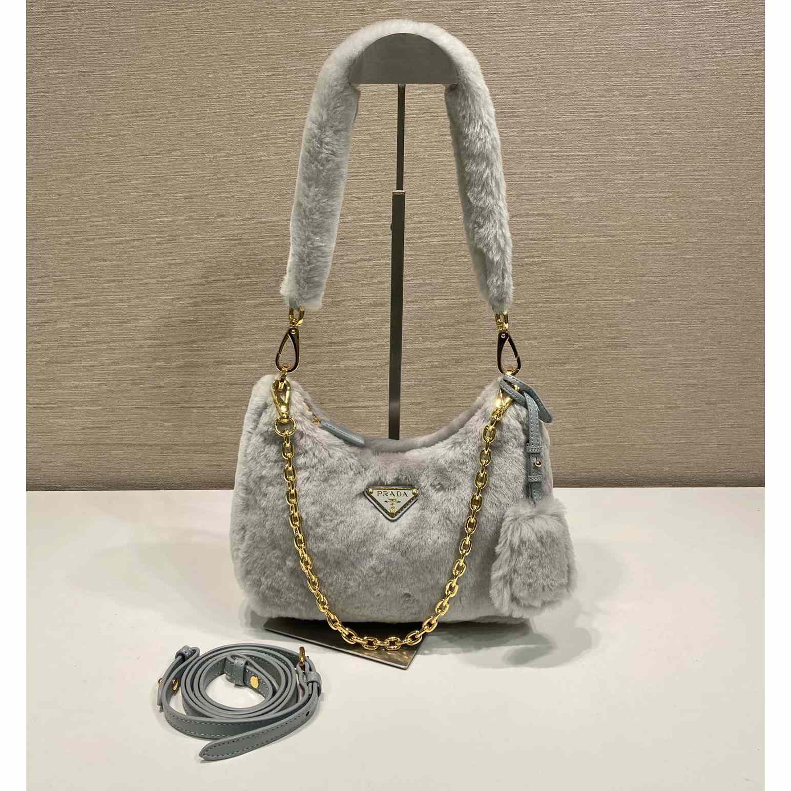 Prada Shearling Mini Bag(23-17-8cm) - DopestKickz