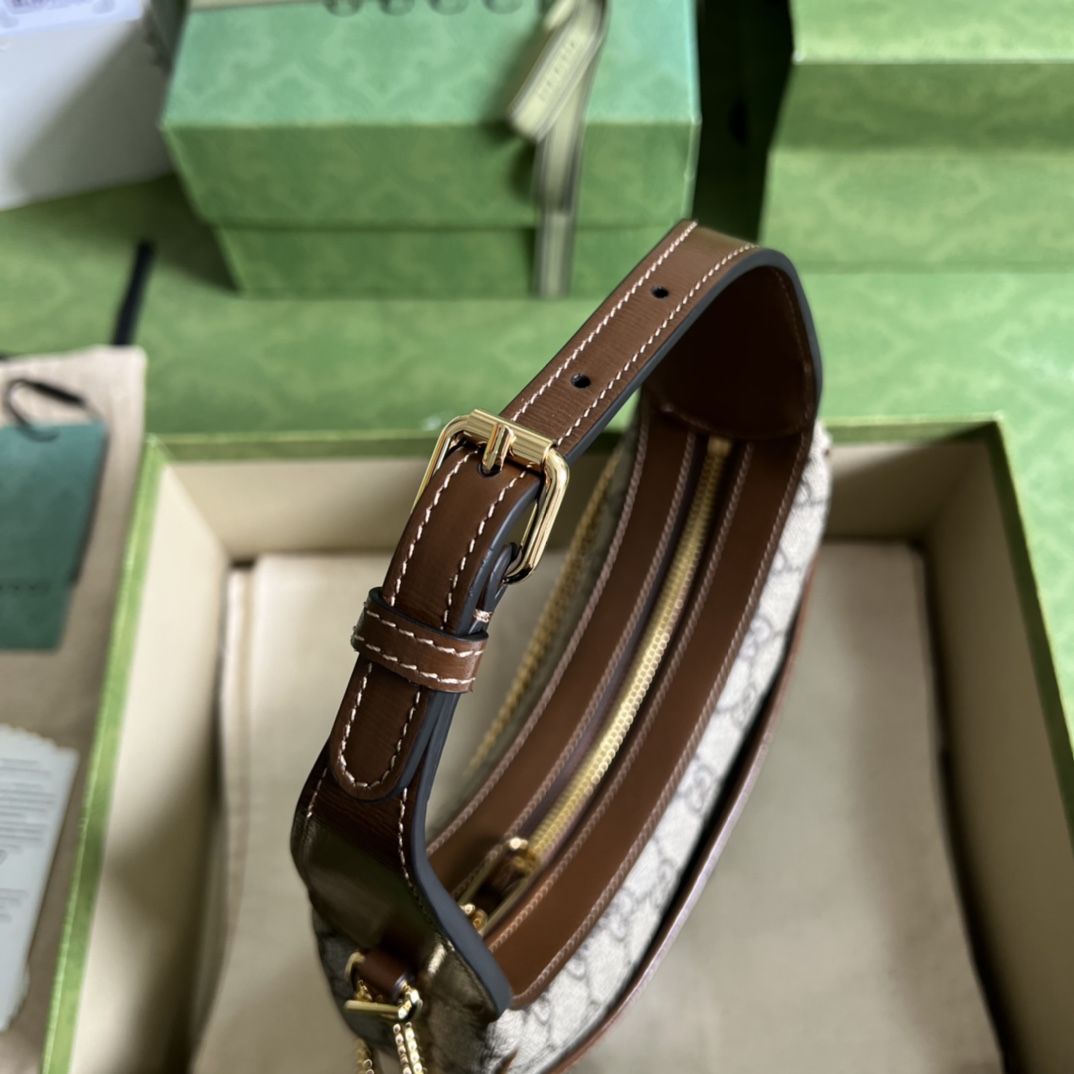 Gucci Half-Moon-Shaped Mini Bag With Interlocking G(22-12.5-5cm)   - DopestKickz