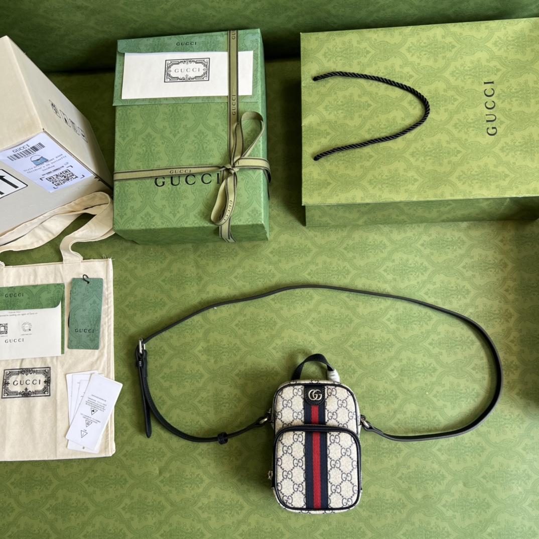 Gucci Ophidia GG Mini Bag(12-16-7cm)   - DopestKickz