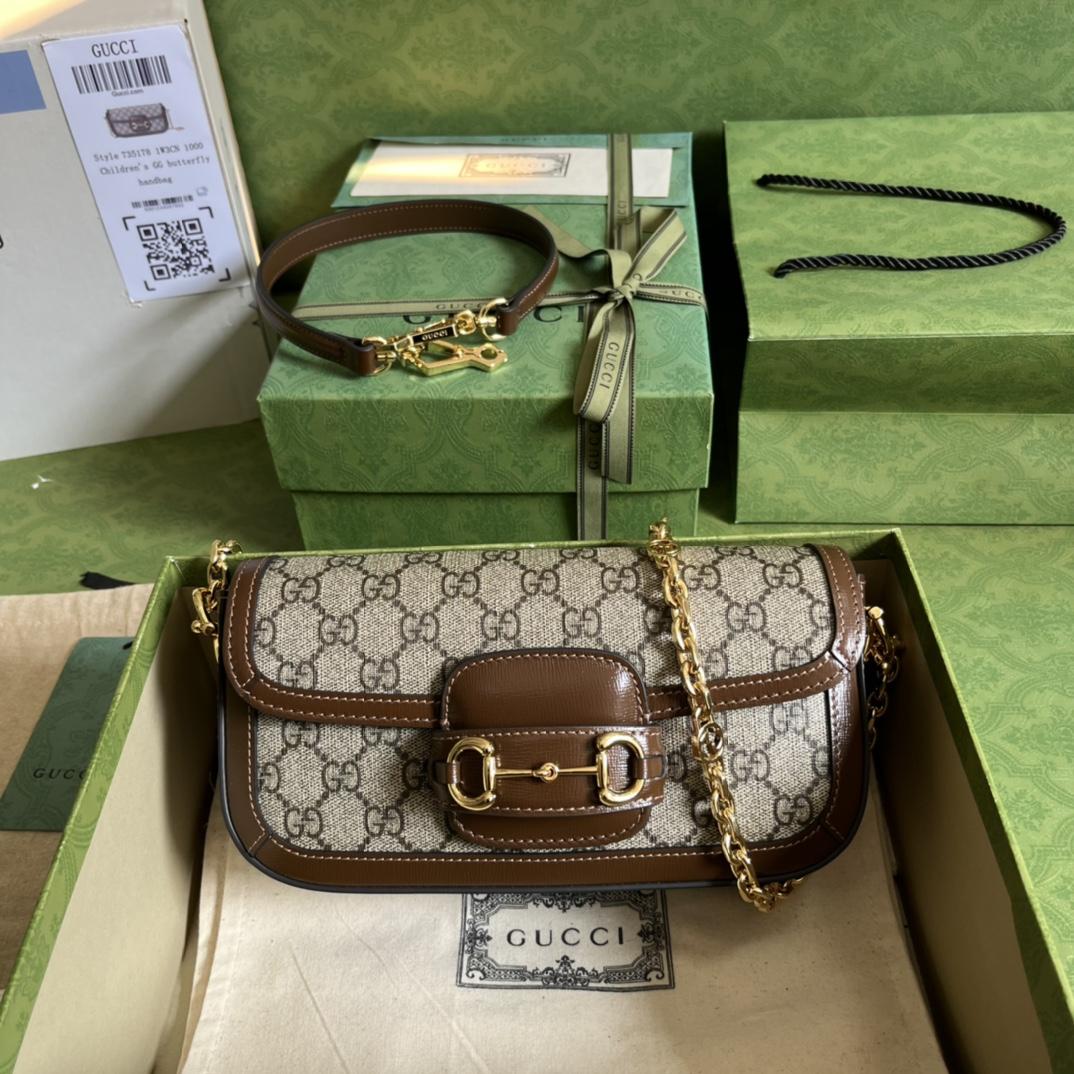 Gucci Horsebit 1955 Shoulder Bag(24-13-5cm)   - DopestKickz