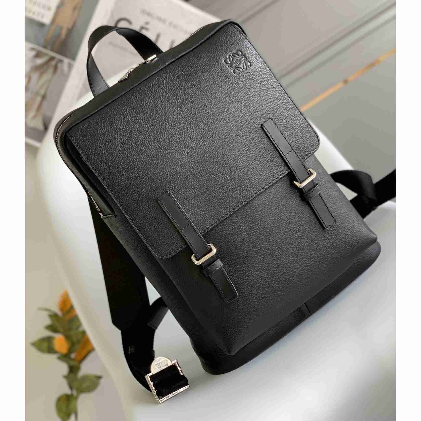 Loewe Military Backpack In Soft Grained Calfskin - DopestKickz