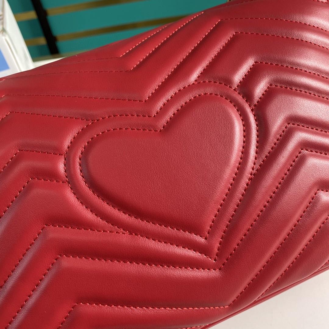 Gucci GG Marmont Medium Matelassé Shoulder Bag(31-19-7CM)     443496 - DopestKickz