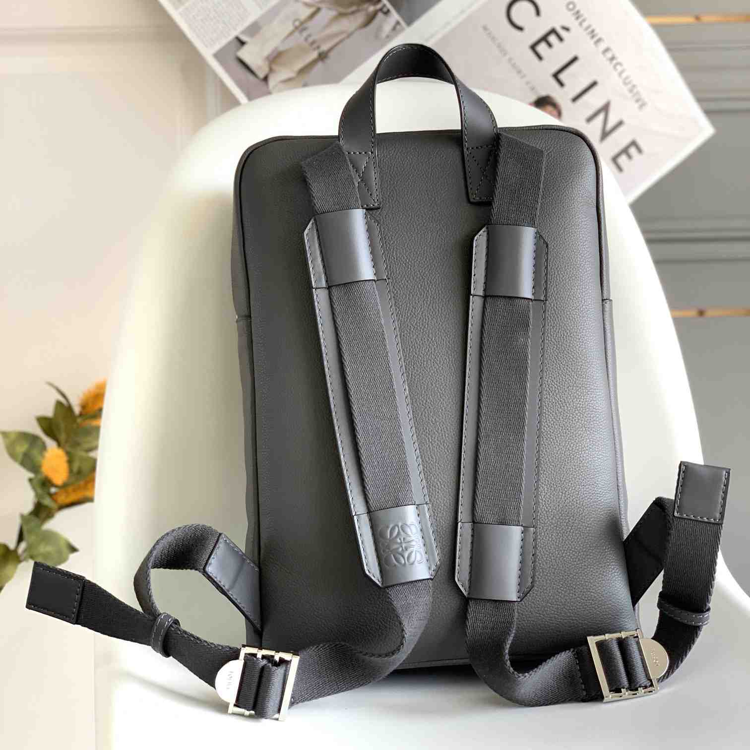 Loewe Military Backpack In Soft Grained Calfskin - DopestKickz