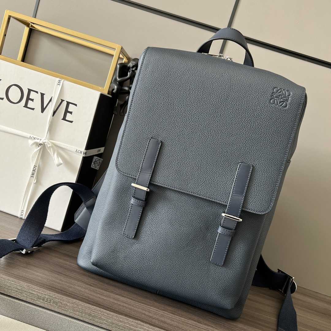 Loewe Military Backpack In Soft Grained Calfskin - DopestKickz
