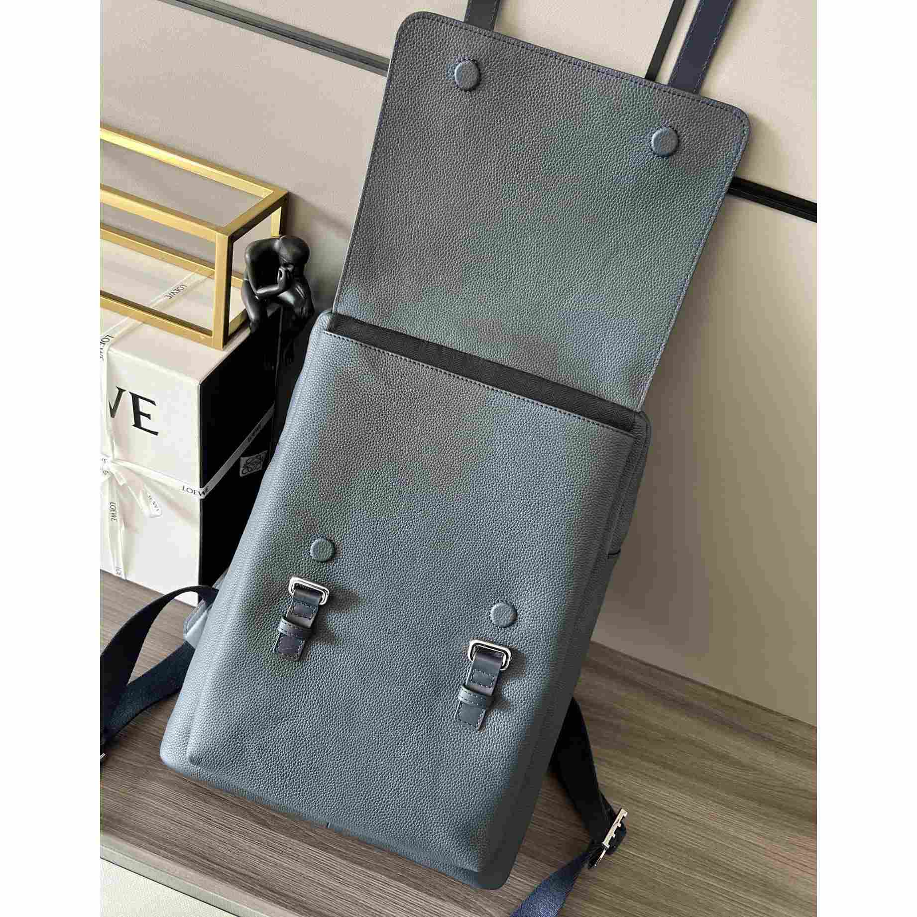 Loewe Military Backpack In Soft Grained Calfskin - DopestKickz