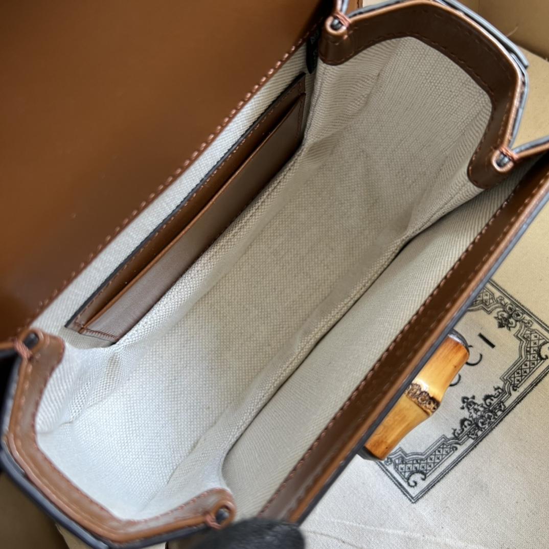 Gucci Bamboo 1947 Mini Top Handle Bag(17-12-7.5cm) - DopestKickz