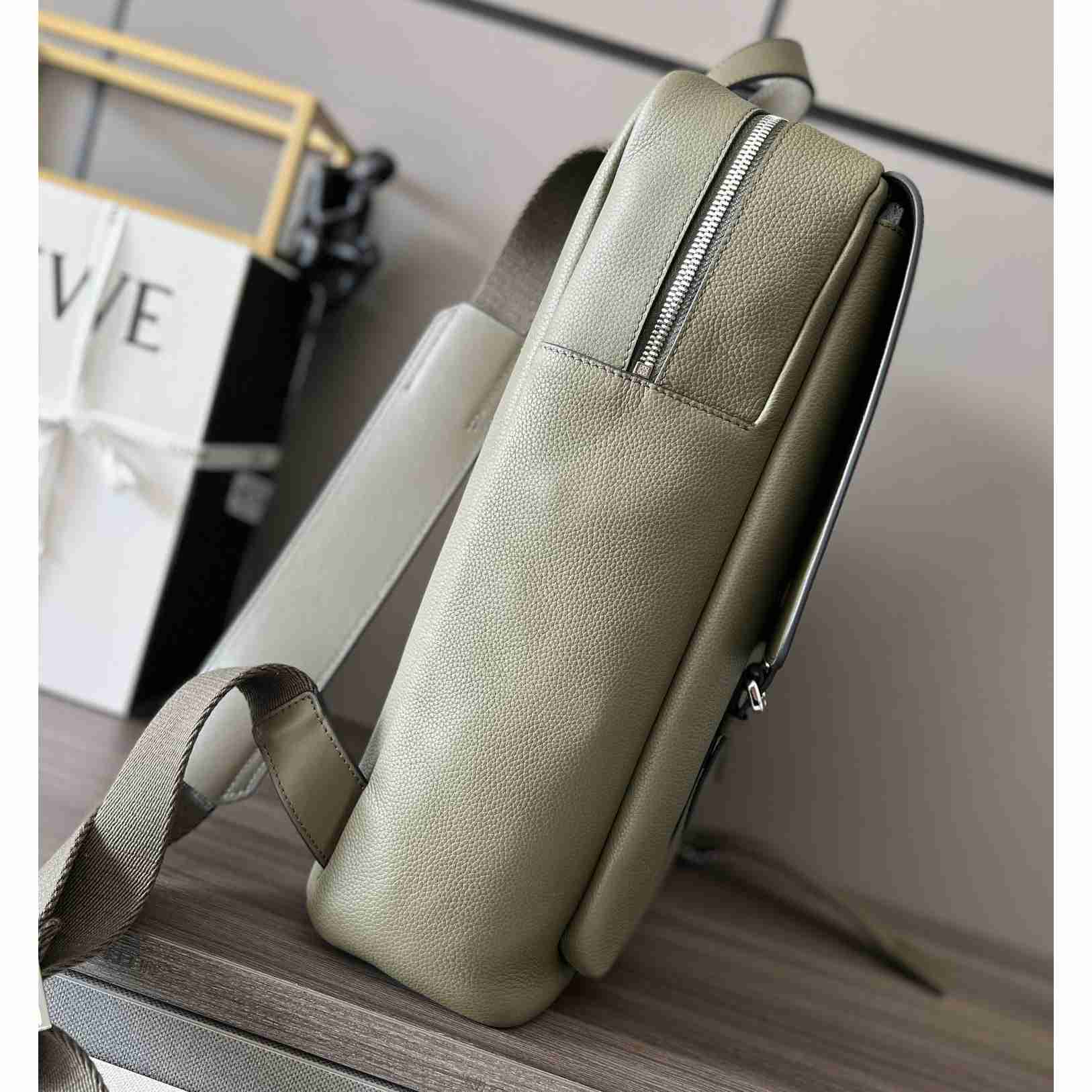 Loewe Military Backpack In Soft Grained Calfskin - DopestKickz