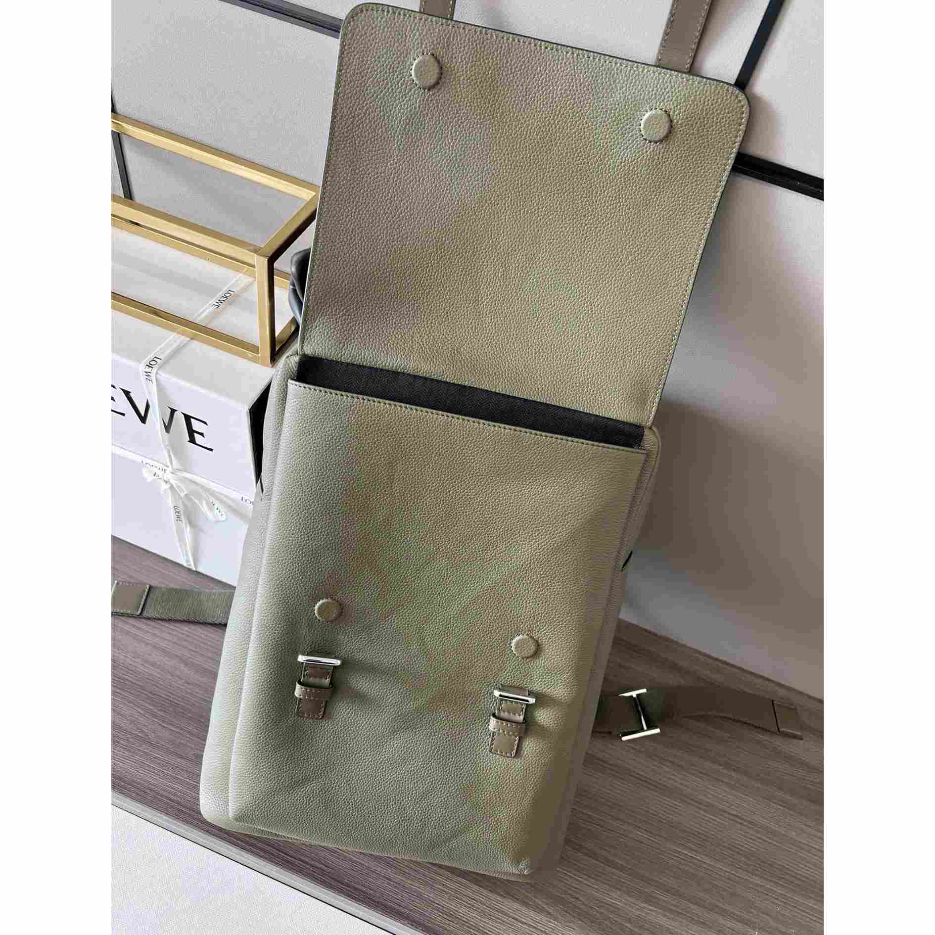 Loewe Military Backpack In Soft Grained Calfskin - DopestKickz