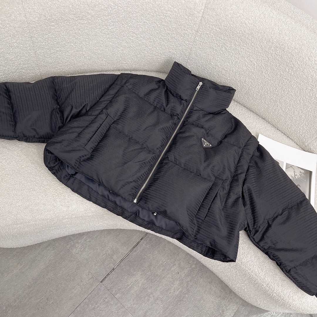 Prada Re-Nylon Cropped Hooded Down Jacket - DopestKickz