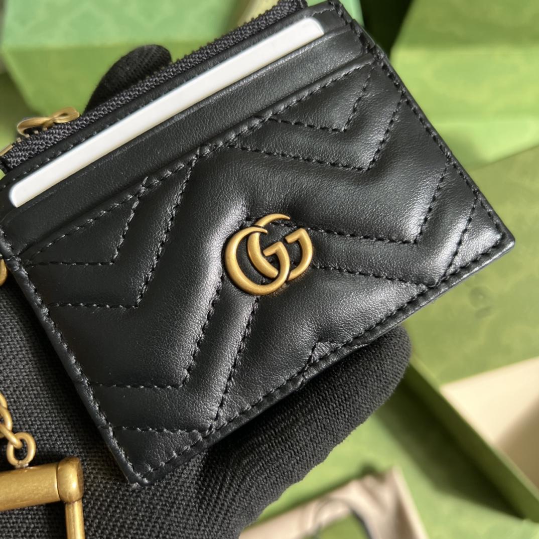Gucci GG Marmont Keychain Wallet(10-7.5-1cm) - DopestKickz
