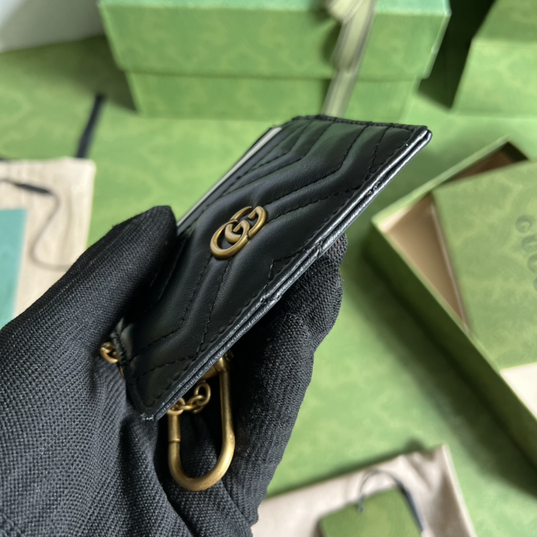 Gucci GG Marmont Keychain Wallet(10-7.5-1cm) - DopestKickz