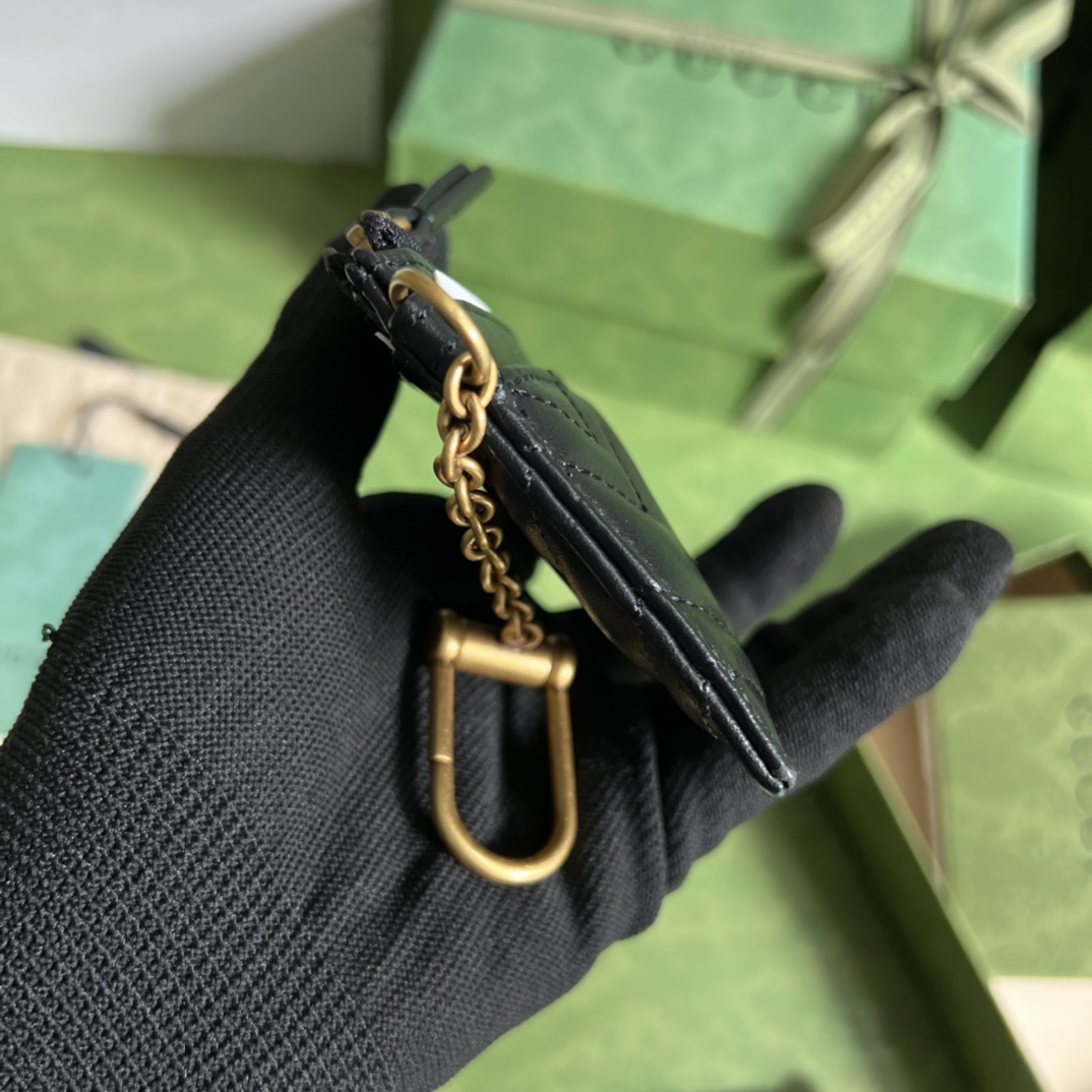 Gucci GG Marmont Keychain Wallet(10-7.5-1cm) - DopestKickz