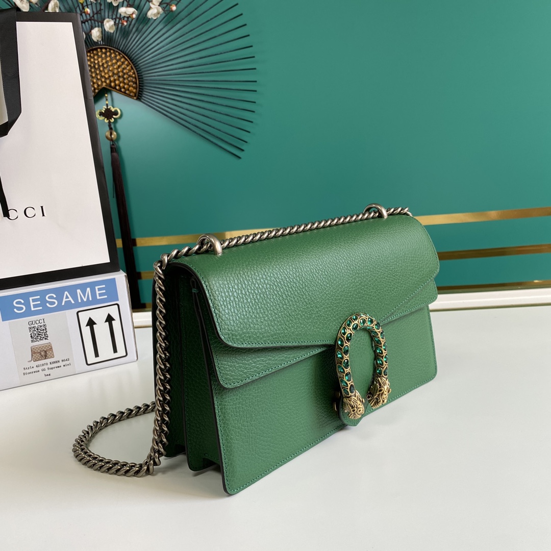 Gucci Dionysus leather shoulder bag(28-17-9cm)   - DopestKickz