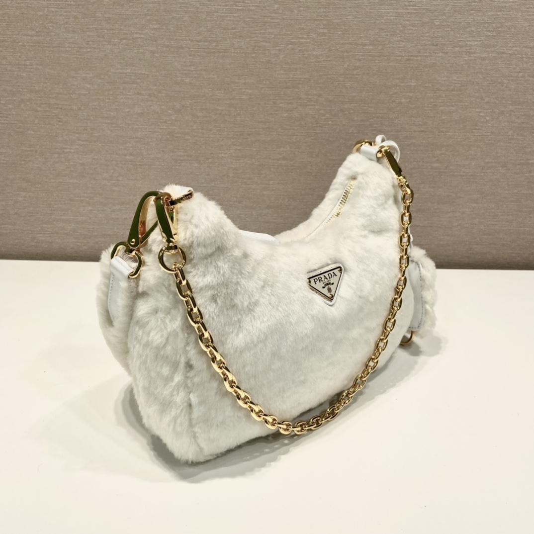 Prada Shearling Mini Bag(23-17-8cm) - DopestKickz
