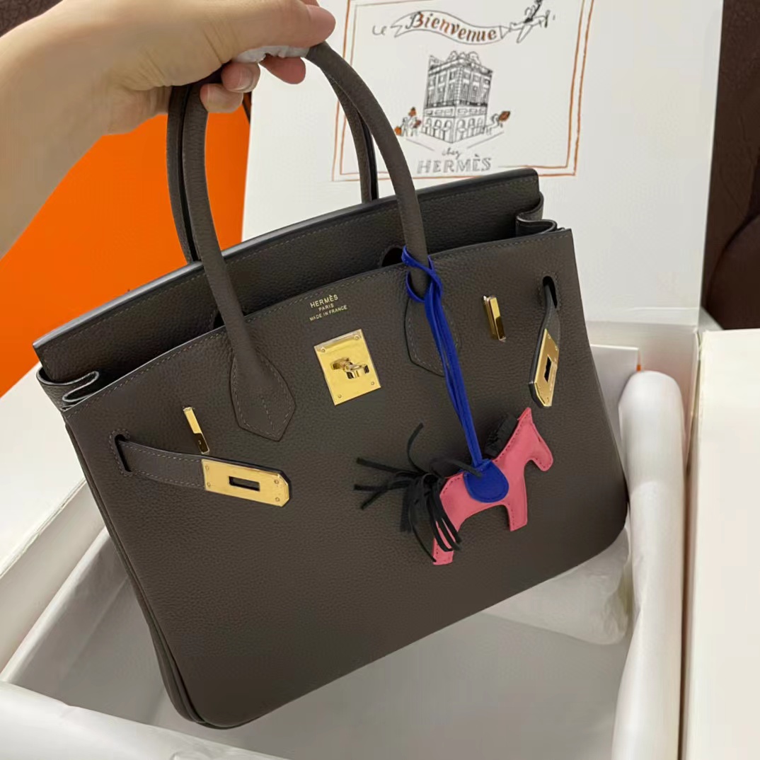 Hermes Birkin 30 Fjord Leather Handbag （30-22-16CM） - DopestKickz