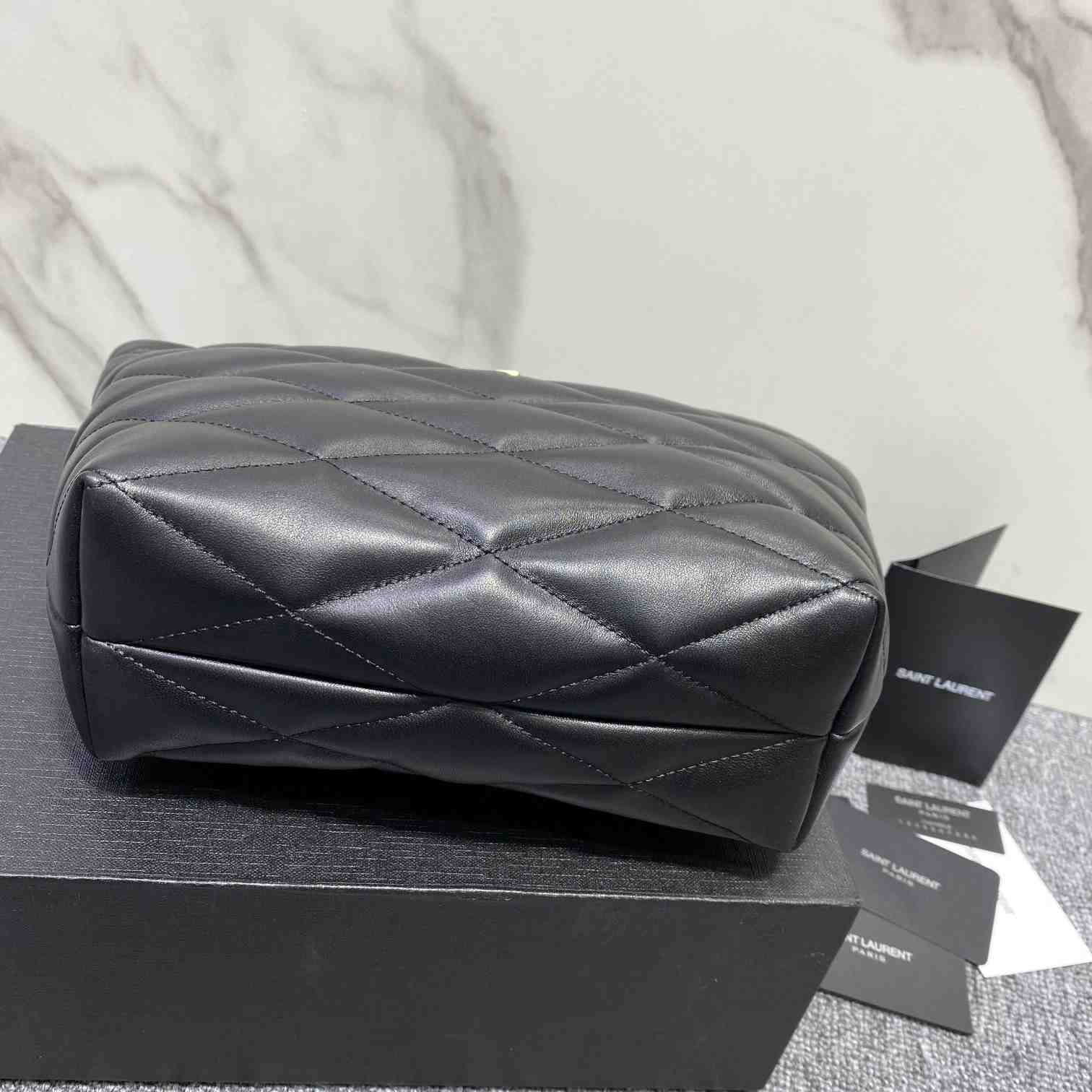 Saint Laurent Sade Pouch In Quilted Lambskin - DopestKickz