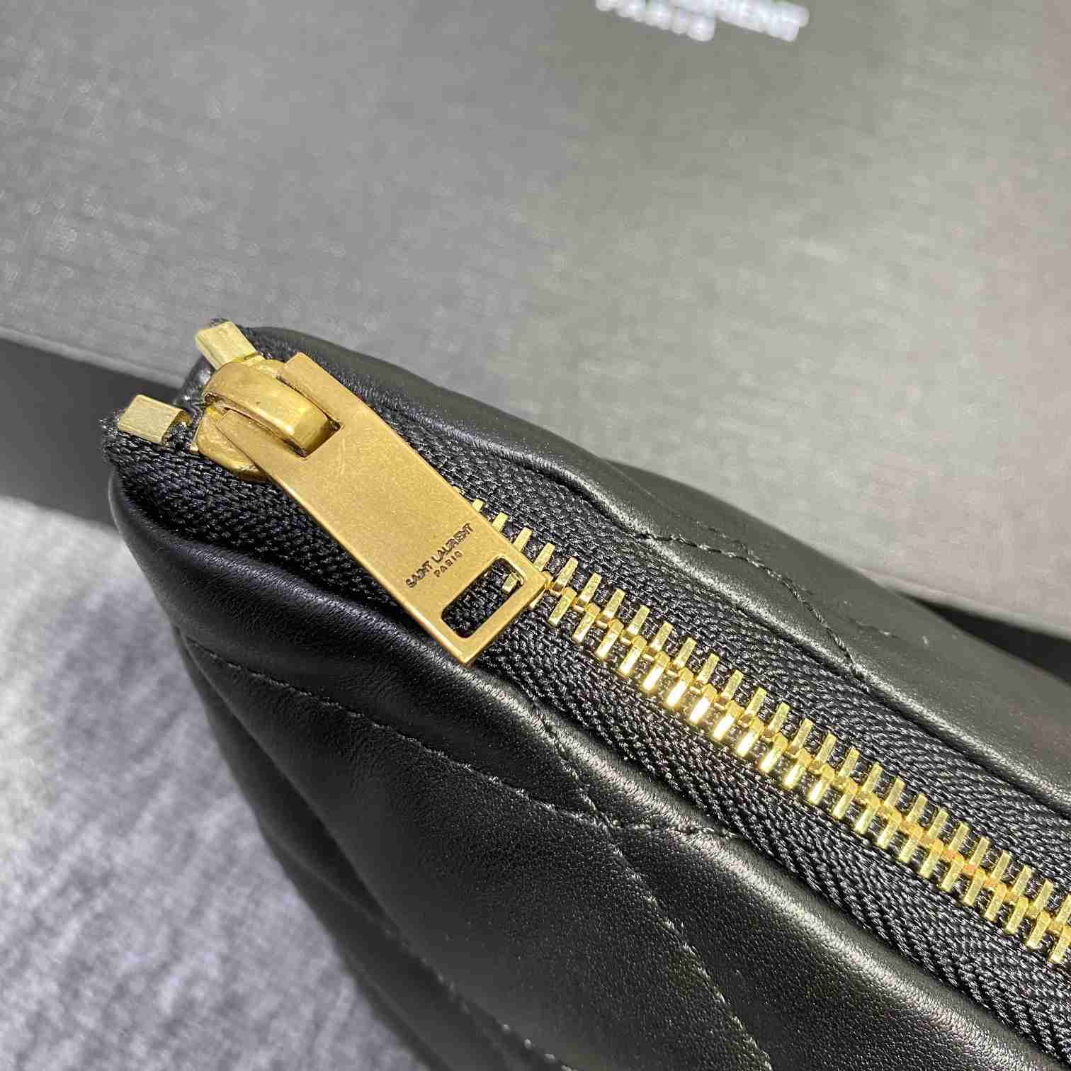 Saint Laurent Sade Pouch In Quilted Lambskin - DopestKickz